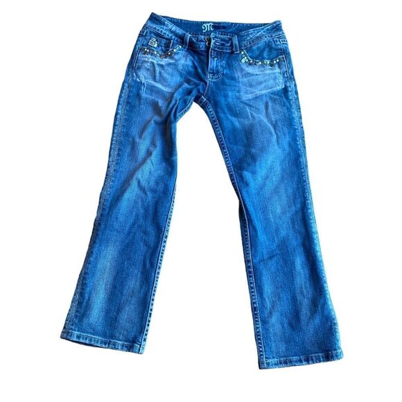 Miss Me Blue Denim Bling Jeans Size 28 - Picture 1 of 8